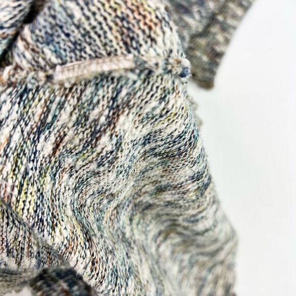 SNO SKINS Sweater Womens Small Cowl Neck Multicolor Knit Pullover Woven - Picture 7 of 10